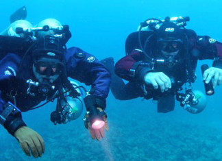 Крым, обследование затонувших дольменов в сакском районе