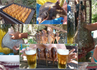 Свежевыловленная рыбка на ЮБК: черноморские скат (лиса), камбала, морской ерш, окунь…