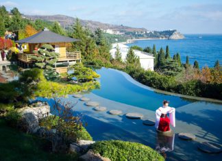 В Партените открыли японский Дзен-сад от архитектора Широ Накане Японский Дзен-сад в Партените, ноябрь 2018