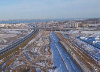 Как идет стройка ЖД-подходов к Крымскому мосту, ВИДЕО
