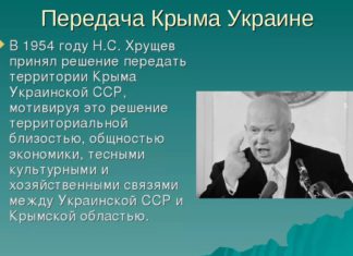 Пересмотр Акта о передаче Крыма Украине в 1954г. по признакам нарушения Конституции СССР
