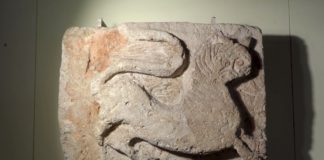 Рельефное изображение барса на известняковой плите (X век) в Херсонесе Таврическом, видео Рельефное изображение барса на известняковой плите (X век) в Херсонесе Таврическом, видео