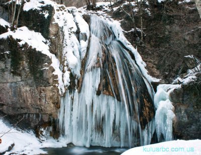 Водопад Джур-Джур, самый полноводный водопад в Крыму