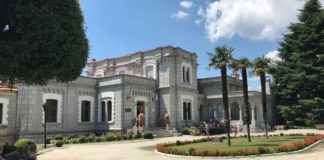 Юсуповский дворец в Кореизе (Крым, 2023), Аллея Памяти и Аллея Героев, кабинет и апартаменты Сталина, Белая столовая, фонтан «Девушка с рыбкой» Юсуповский дворец в Крыму, вся история дворцово-паркового усадебного комплекса-заповедника